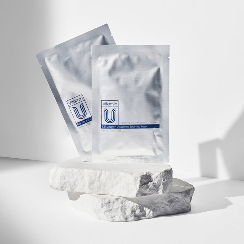 CUSKIN maitinamoji, raminamoji lakštinė veido kaukė su vitaminu U, visiems odos tipams, 1 vnt