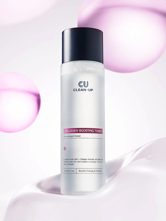 CUSKIN CLEAN-UP veido tonikas su kolagenu, visiems odos tipams, 200 ml