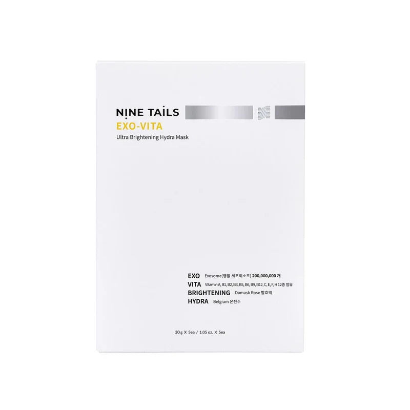 NINE TAILS EXO-VITA intensyviai drėkinanti, odą skaistinanti kaukė, 5vnt. (30g)