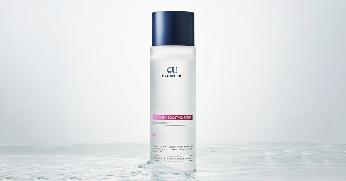 CUSKIN CLEAN-UP veido tonikas su kolagenu, visiems odos tipams, 200 ml