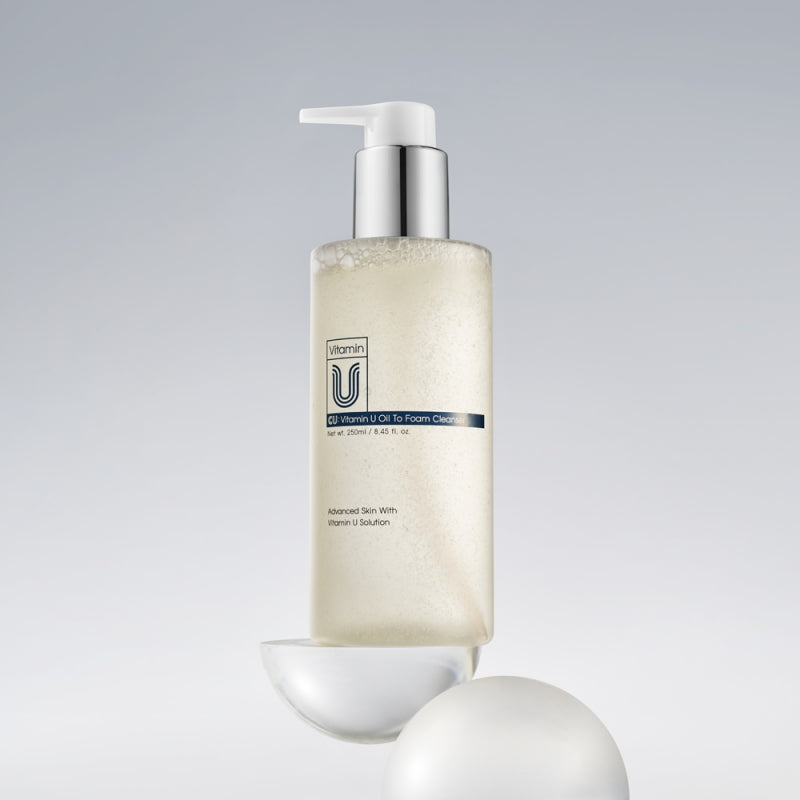 CUSKIN drėkinamasis aliejinis veido prausiklis su vitaminu U, 250 ml