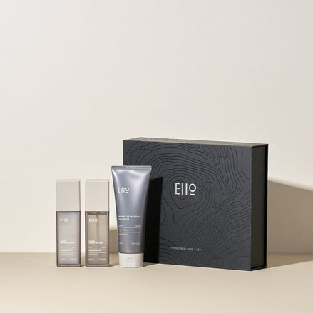 EIIO veido priežiūros rinkinys vyrams: prausiklis 150ml + tonikas 100ml + emulsija 100ml