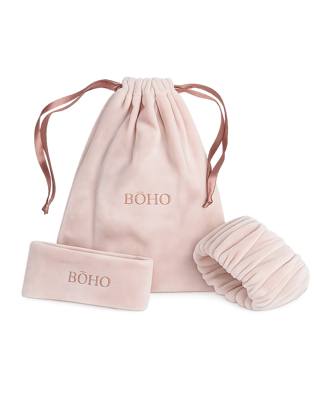 BŌHO kosmetinė, galvos juosta ir riešinės