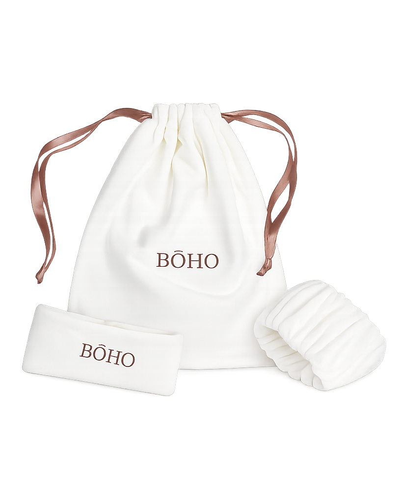 BŌHO kosmetinė, galvos juosta ir riešinės