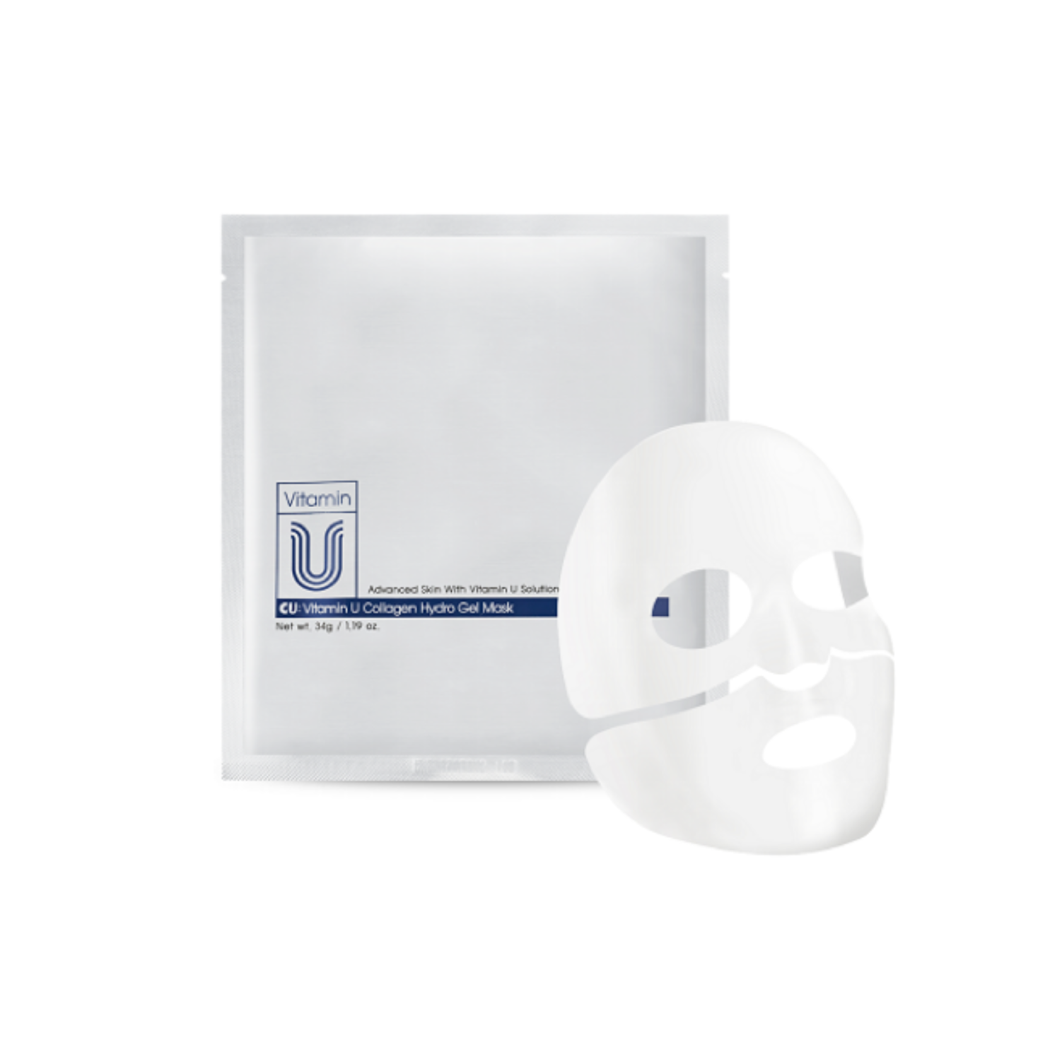 CUSKIN dvigubo poveikio hidrogelio kaukė odos stangrinimui ir švytėjimui, 34g.