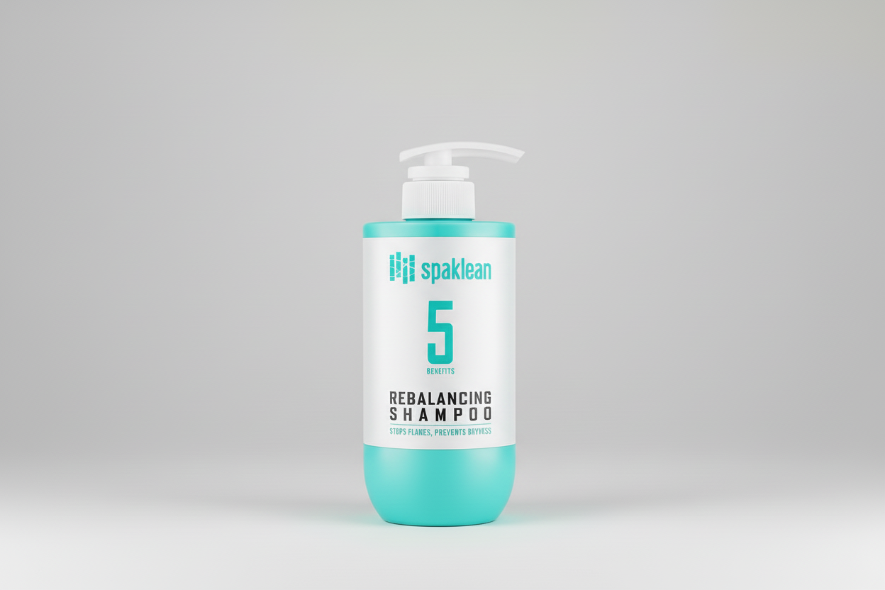 SPAKLEAN Rebalancing Shampoo – subalansuojantis šampūnas, apsaugantis nuo sausumo ir pleiskanų, 500 ml