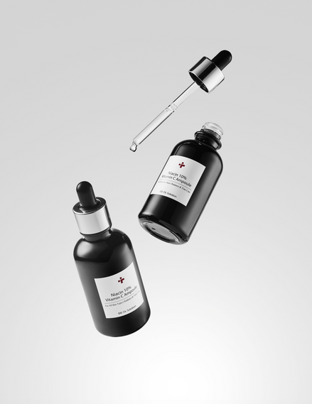 CUSKIN serumas su 10% niacinamido, vitaminu C ir hialurono rūgštimi, 50g.