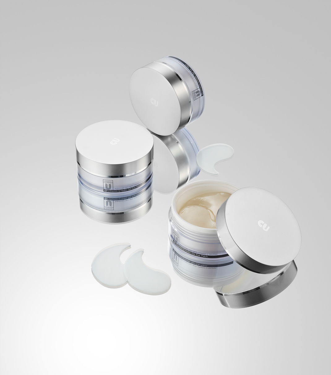 CUSKIN inovatyvios hidrogelio paakių kaukės su vitaminu U, 60 vnt