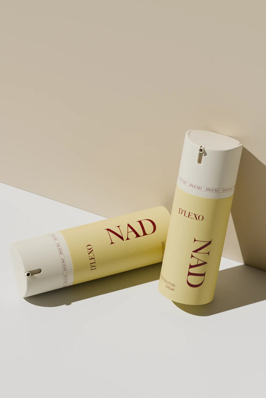 DERMALINE D’LEXO NAD Power Solution Cream energizuojantis, skaistinantis veido kremas su NAD, niacinamidu, pažangiu peptidų kompleksu ir resveratroliu, 100 ml