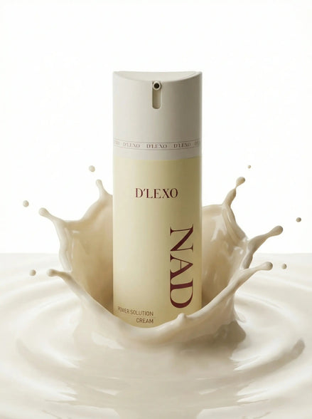 DERMALINE D’LEXO NAD Power Solution Cream energizuojantis, skaistinantis veido kremas su NAD, niacinamidu, pažangiu peptidų kompleksu ir resveratroliu, 100 ml