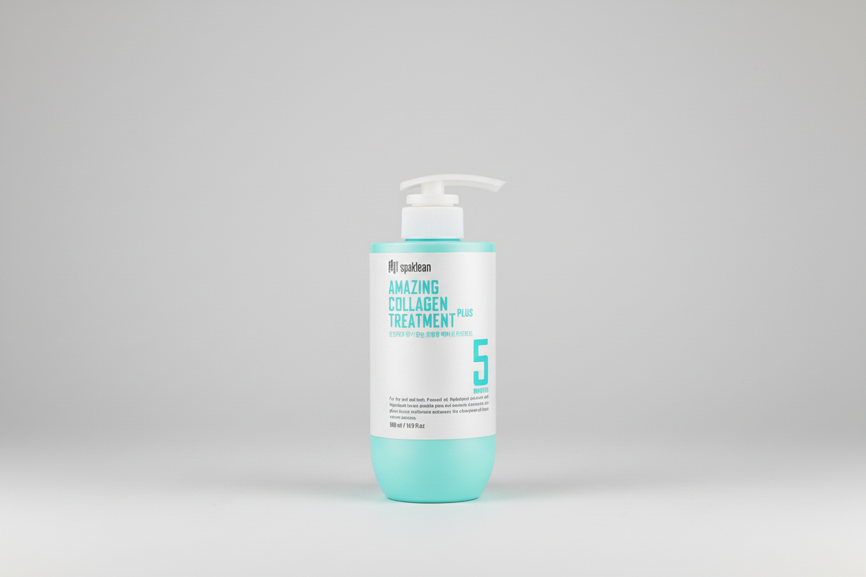 SPAKLEAN Amazing Collagen Treatment Plus – Intensyviai atkuriamoji kolageno plaukų kaukė, 500ml