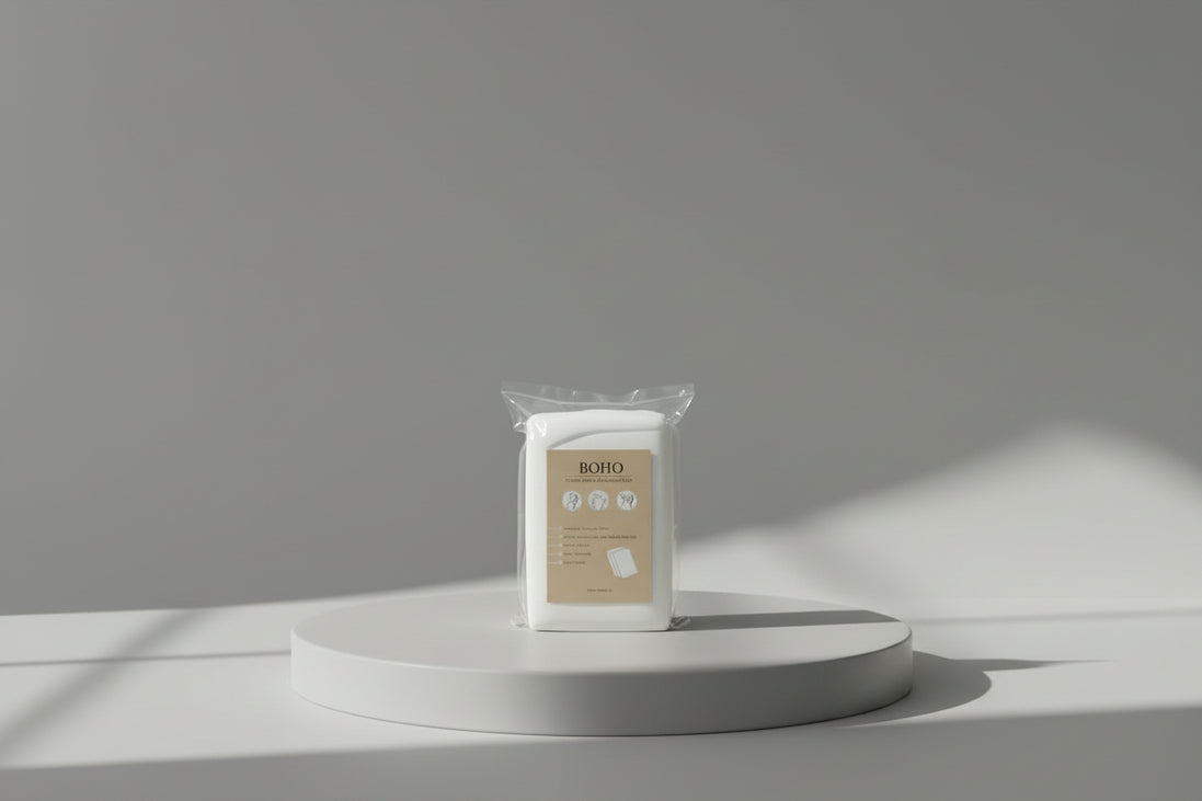 BOHO vienkartinės kosmetinės servetėlės